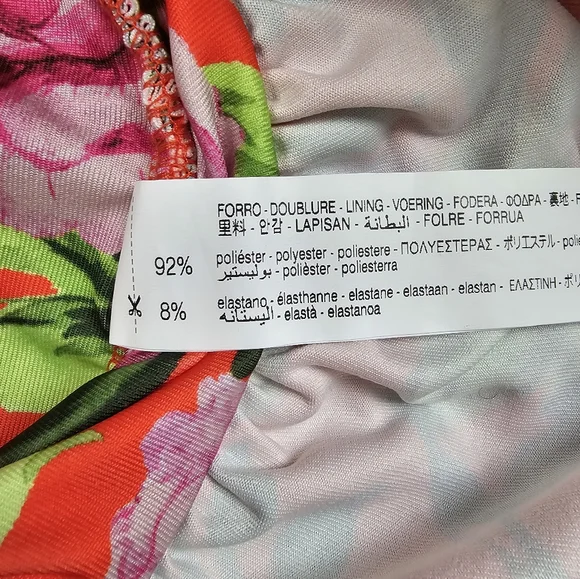 🌞Zara Drape Deep-neck Ruched  Floral Bodysuit Top Floral Sleeveless NWOT - Picture 12 of 16